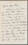 Philip Stanhope Dodd to Jane Porter, autograph letter signed