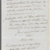 Françoise Trembicka to Jane Porter, autograph letter signed
