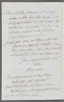Françoise Trembicka to Jane Porter, autograph letter signed
