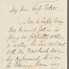 Sir Rowland Errington to Jane Porter, autograph letter signed