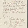 Sir Rowland Errington to Jane Porter, autograph letter signed