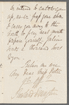 Sir Rowland Errington to Jane Porter, autograph letter signed