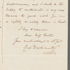 Sir Richard Westmacott to Jane Porter, autograph letter signed