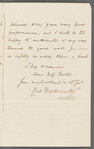 Sir Richard Westmacott to Jane Porter, autograph letter signed