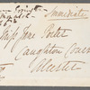Sir Rowland Errington to Jane Porter, envelope (empty)