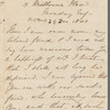 Julia Pardoe to Jane Porter, autograph letter signed
