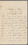Julia Pardoe to Jane Porter, autograph letter signed