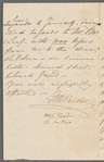 Julia Pardoe to Jane Porter, autograph letter signed
