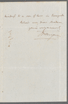John Brodribb Bergne to Jane Porter, autograph letter signed