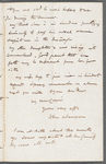 John Adamson to Jane Porter, autograph letter signed