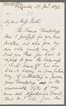 Maria Louisa Argumaniz to Jane Porter, autograph letter signed