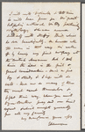 John Adamson to Jane Porter, autograph letter signed