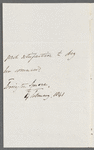 Sir Nicholas Harris Nicolas to Jane Porter, autograph letter third person