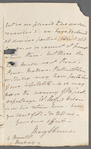 Mary Skinner to Jane Porter, autograph letter signed