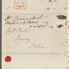 Mary Skinner to Jane Porter, autograph letter signed