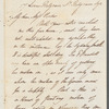 Sir James Emerson Tennent to Jane Porter, autograph letter signed