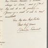 Sir James Emerson Tennent to Jane Porter, autograph letter signed