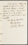 Sir James Emerson Tennent to Jane Porter, autograph letter signed
