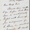 John Philippart to Jane Porter, autograph letter signed