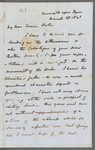 John Adamson to Jane Porter, autograph letter signed