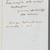 John Adamson to Jane Porter, autograph letter signed
