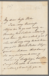 [R.?] Cocks to Jane Porter, autograph letter signed