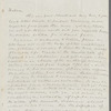 Charles Reed to Jane Porter, autograph letter signed