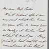 Captain D. [K.?] Maclaurin to Jane Porter, autograph letter signed