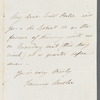 Fanny Kemble to Jane Porter, autograph letter signed