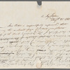 Manning and Mason to Jane Porter, autograph note