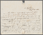 Manning and Mason to Jane Porter, autograph note