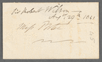 Sir Robert Wilson to Jane Porter, autograph letter signed