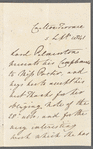 Henry John Temple, Lord Palmerston to Jane Porter, autograph letter third person