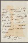 Charles Pepys, Lord Cottenham to Jane Porter, autograph letter third person