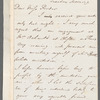 Robert Brook Aspland to Jane Porter, autograph letter signed