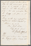 Robert Brook Aspland to Jane Porter, autograph letter signed
