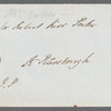 [Mr. Collier?] to Jane Porter, envelope (empty)