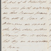 John Spriggs Morss Churchill to Jane Porter, autograph letter signed