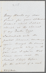 [W.?] Andr[ews?] to Jane Porter, autograph letter signed