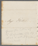 Sir George Lefevre to Jane Porter, autograph letter signed