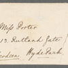 George Hamilton Gordon, Lord Aberdeen to Jane Porter, autograph letter third person