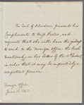 George Hamilton Gordon, Lord Aberdeen to Jane Porter, autograph letter third person