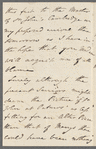Charles Blick to Jane Porter, autograph letter signed