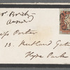 Charles Blick to Jane Porter, autograph letter signed
