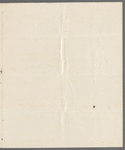 Charles Blick to Jane Porter, autograph letter signed