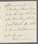 Sir Belford Hinton Wilson to Jane Porter, autograph letter signed