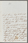 Richard Curzon-Howe, Lord Howe to Jane Porter, autograph letter third person