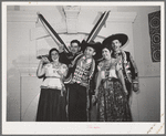 Brownsville, Texas. Charro Days fiesta. Giving a "greeto" at Triple L Club dance