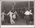 Saturday night dance. Tulare migrant camp. Visalia, California