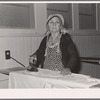 Ironing equipment is provided at the Tulare migrant camp. Visalia, California